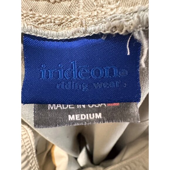 Irideon Issential Suede Knee Patch Tights Pants Womens Medium Beige Equestrian - Picture 3 of 13